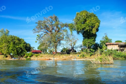 Preview: Four thousand Islands Over The Mekong River Between Don Det And Don Khone Near Cambodian Border In Laos