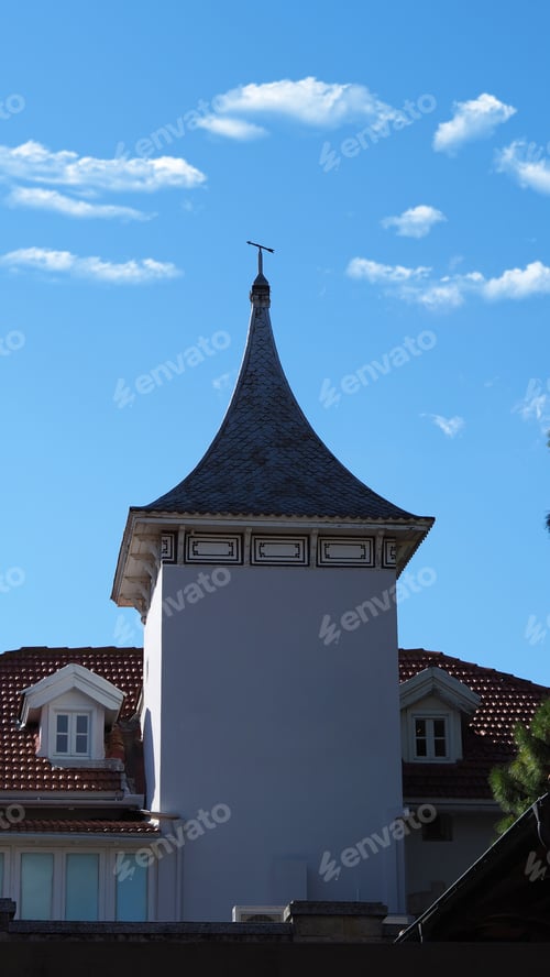 Preview: Architectural Detail Of Public Neoclassic Tower Residencies In District Of Kifisia, Athens, Attica