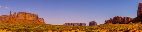 Preview: Monument Valley In The Early Morning. Dry Panorama Of Utah