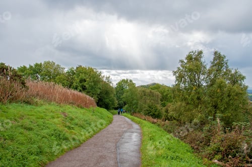 Preview: Malvern Hills Of Worcestershire, England On A Rainy Day.