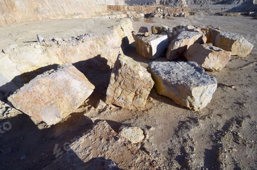 Preview: View Of Some Large Blocks Of Stone In A Quarry