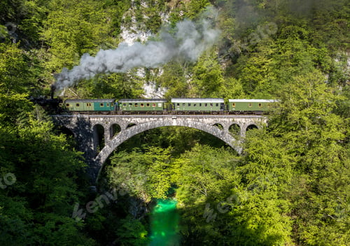 Preview: Steam Train Above Vintgar Gorge In Spring
