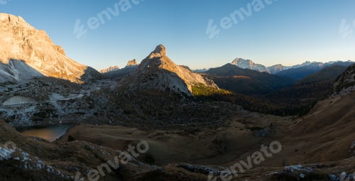Preview: Autumn In Dolomites Above The Valparola Mountain Pass