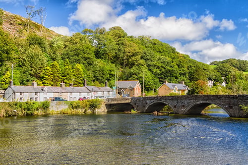 Preview: Bridge Over A River In Snowdonia National Park, Wales, United Kingdom