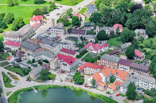 Preview: Aerial View Over The Talsi City
