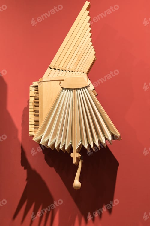 Preview: Leonardo Da Vinci Musical Instrument Wooden Continuos Organ.