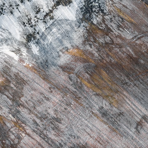 Preview: Aerial View Over The Rural Fields In Winter Time