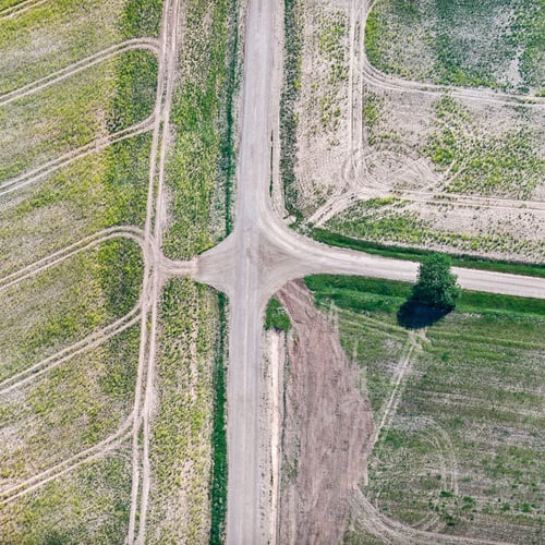 Preview: Aerial View Over The Rural Fields In Summertime