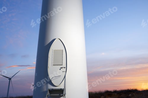Preview: Windmills For Electric Power Production At Sunset, Pozuelo De Aragon, Zaragoza, Aragon, Spain