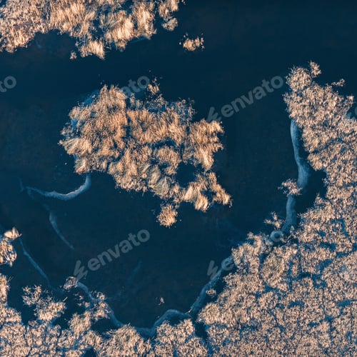 Preview: Aerial View Over The Surface Of Engure Lake (Latvia)