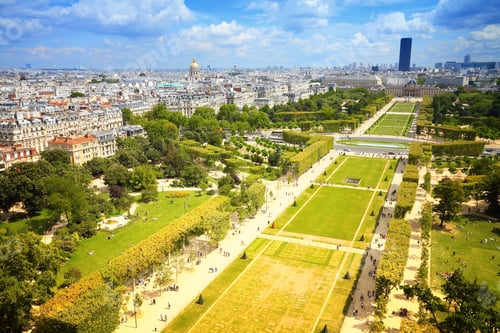 Preview: Paris - Field Of Mars Gardens. Filtered Color Style.
