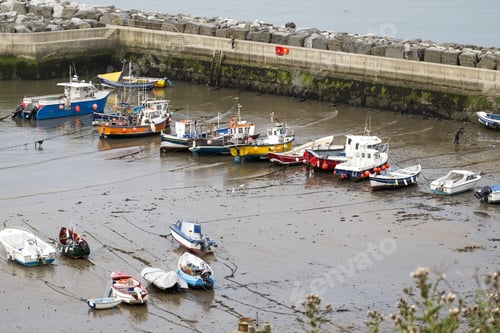Preview: Fishing Boats At Low Tide.