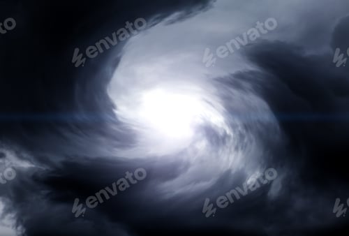 Preview: Blurred Swirl In The Dark Storm Clouds