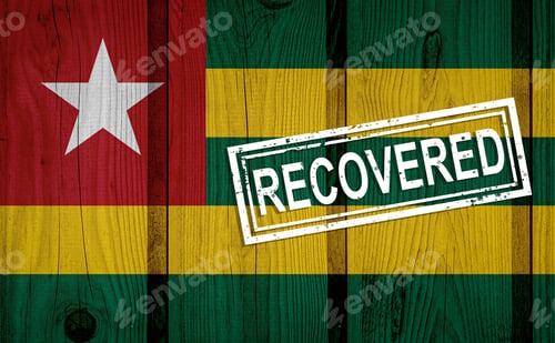 Preview: Flag Of Togo That Survived Or Recovered From The Infections Of Corona Virus Epidemic Or