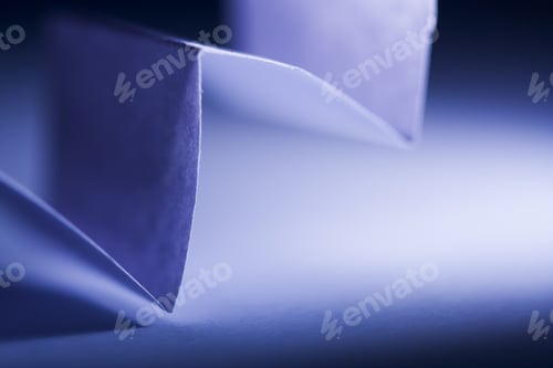Preview: Macro, Abstract, Background Picture Of A Orange Zig-Zag Paper On Paper Background