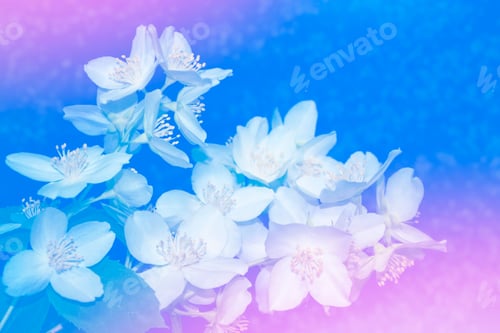 Preview: White Jasmine. The Branch Delicate Spring Flowers