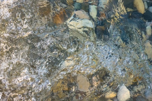 Preview: Sea Pebble Beach With Multicoloured Stones, Transparent Waves With Foam, On A Warm Summer Day