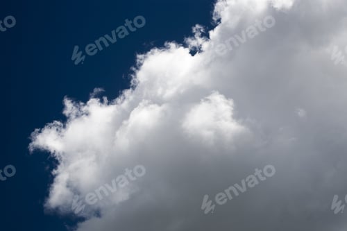 Preview: Beautiful, Fluffy, White And Grey Clouds And Blue Sky