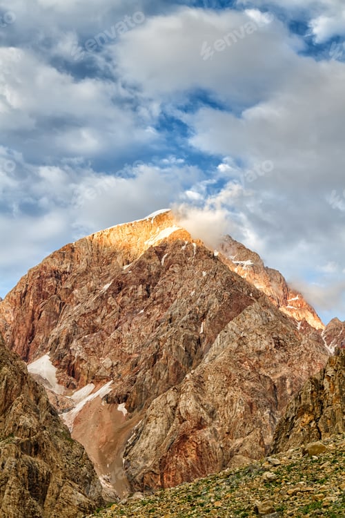 Preview: Mountain Landscape Of Fan Mountains In Summer, Tajikistan, Central Asia