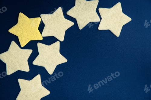 Preview: White Stars Over Dark Blue Background