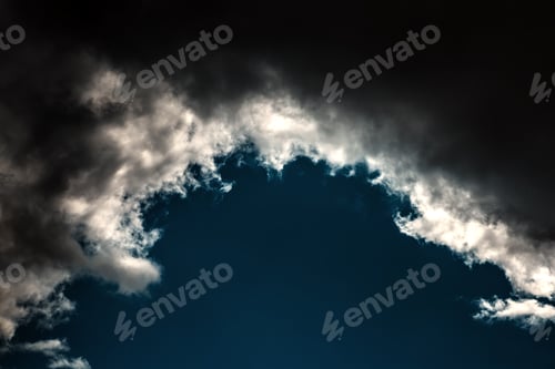 Preview: Dramatic Cloudscape Background With Blue Sky