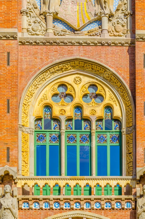 Preview: View Of The Former Hospital De La Santa Creu I Sant Pau In Barcelona, Spain.