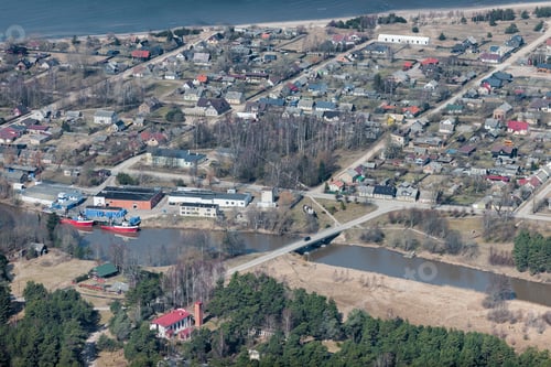 Preview: Aerial View Over The Small Parish And River