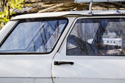 Preview: Fragments Of An Old, Abandoned, Rusty, Romanian Car - Paint And Rust Texture