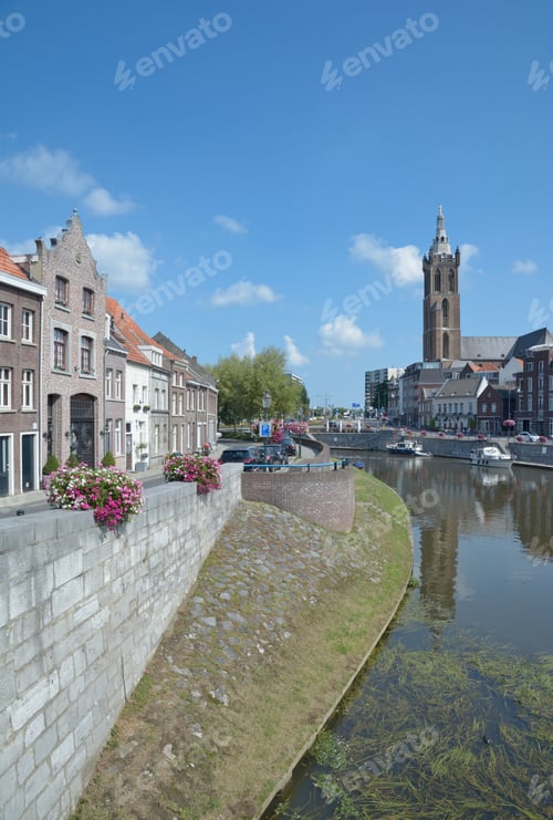 Preview: Roermond At Roer River In Limburg Province,Netherlands