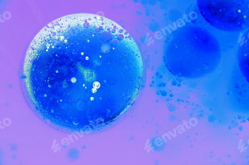 Preview: Abstract, Colorful Composition With Oil, Water And Ink And Inverted Colors
