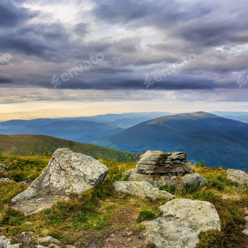 Preview: White Sharp Stones On The Hillside