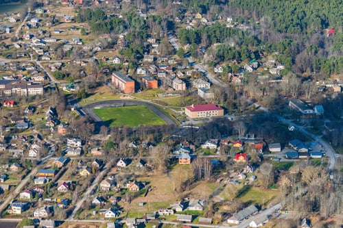 Preview: Aerial View Over The Village Engure (Latvia)