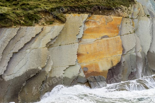 Preview: The Acantilado Flysch In Zumaia (Basque Country). Flysch Is A Sequence Of Sedimentary Rock Layers