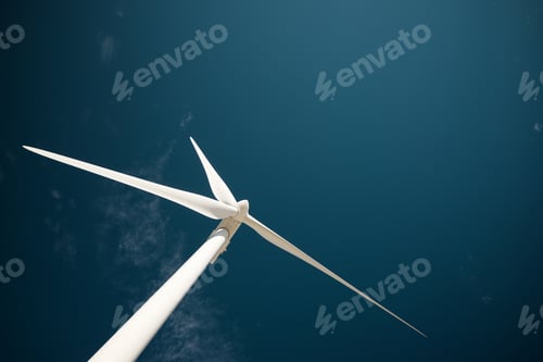 Preview: Wind Turbine For Electric Power Production, Zaragoza Province, Aragon In Spain.
