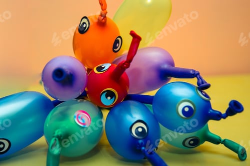 Preview: Colorful Mouse Balloon Background Image