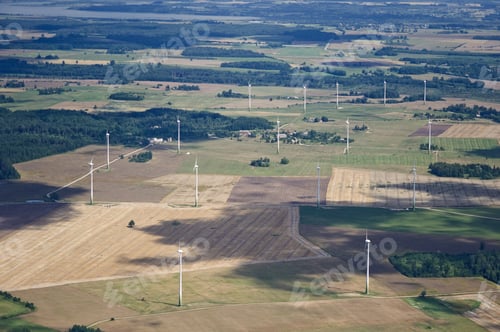 Preview: Aerial View Over The Wind Turbines
