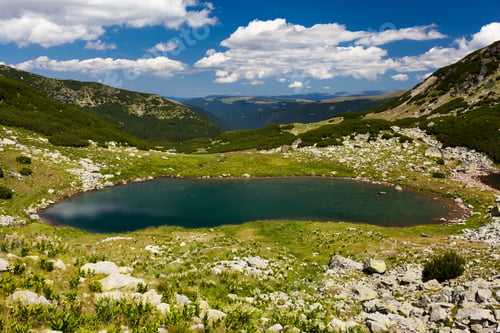 Preview: Landscape From Glacial Lake Vidal In Parang Mountains In Romania