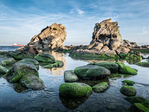 Preview: Dangerous Rocks At The Coast Of The Straight Of Gibraltar Near Algeciras, Spain