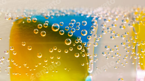Preview: Abstract Composition With Underwater Tubes With Colorful Jelly Balls Inside And Bubbles