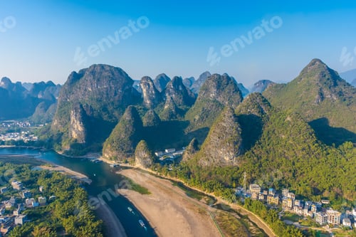Preview: Beautiful Karst Landscape In Xingping, Lijiang Valley, China