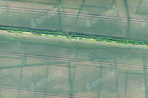 Preview: Aerial View Over The Rural Fields
