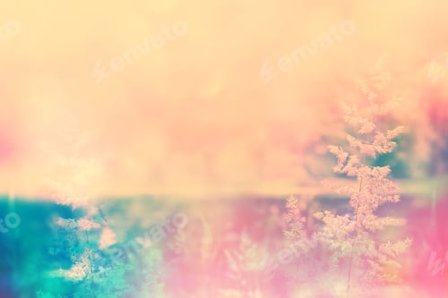 Preview: Blurred Image Of Grass. Summer Colorful Abstract Background.