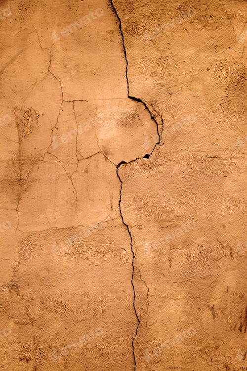 Preview: Concrete Background With Dampness And Ruin, Detail Of An Old Abandoned Wall