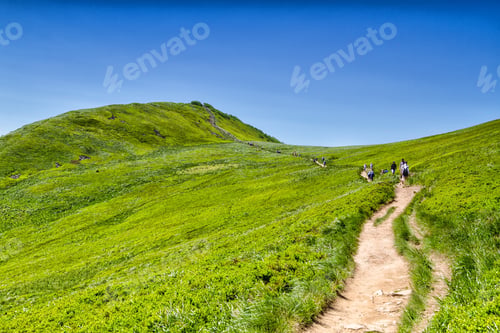 Preview: Bieszczady, Poland - June 3: Panorama Of Grassland And Forests In Bieszczady National Park, Poland