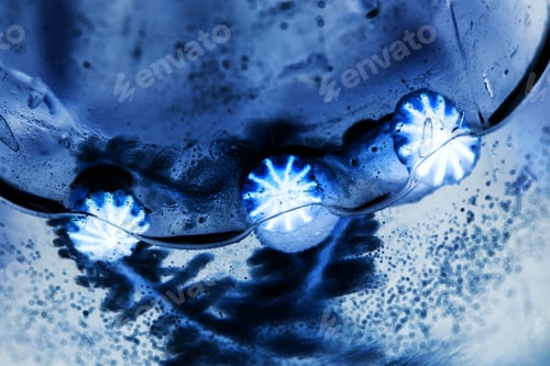 Preview: Abstract Composition With Poppy Seeds, Water And Bubbles