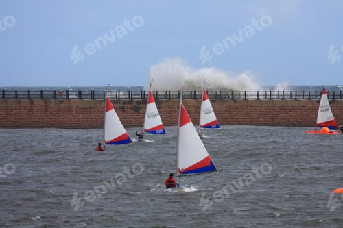 Preview: Topper Sailing Race In Windy Weather At Roker Sunderland