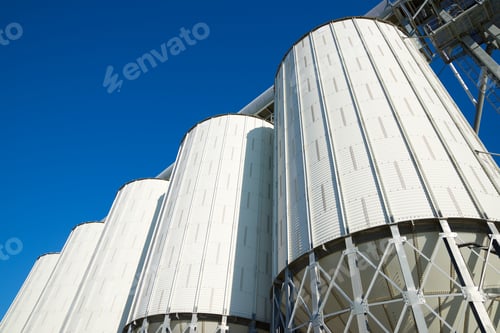 Preview: Metal Tanks In A Farm, Zaragoza Province, Aragon In Spain.