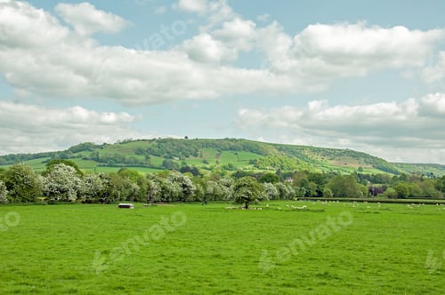 Preview: Summertime Landscape In The Wye Valley Of Herefordshire, United Kingdom.
