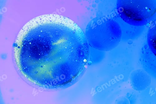 Preview: Abstract, Colorful Composition With Oil, Water And Ink And Inverted Colors