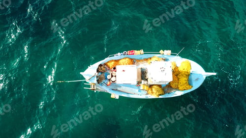 Preview: Traditional Fishing Boat Located In Port Of Paros Island, Cyclades, Greece